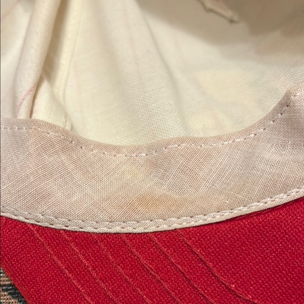 Bill Elliott 11 Budweiser Cap White red pin stripes Red Brim and Embroidered Car - Picture 10 of 12